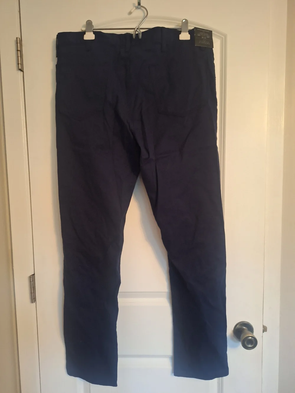 NWT Banana Republic Mens 38 X 32 Navy Blue Linen Blend Pants